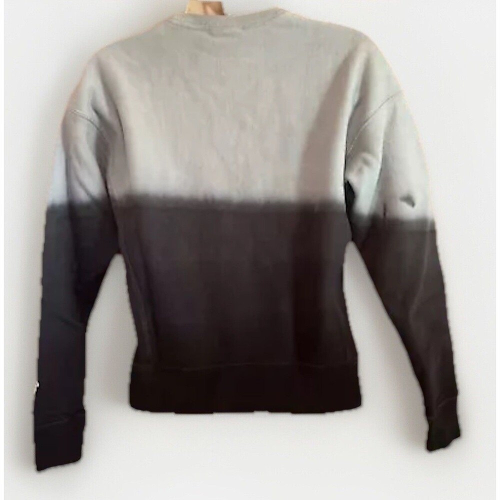 Champion Reverse Weave Cropped Tie Dye Spell Out Logo Sweatshirt Womens XS Blue - Picture 4 of 8